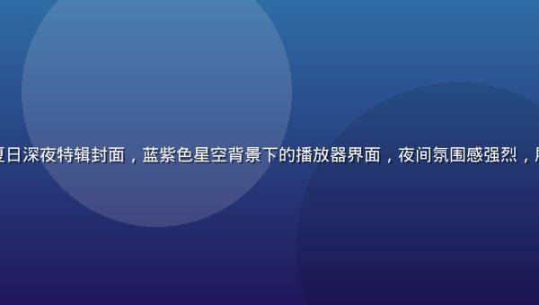 午夜视频平台2026夏日深夜特辑封面，蓝紫色星空背景下的播放器界面，夜间氛围感强烈，展示精选悬疑纪录片内容